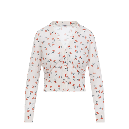 V-Neck Cotton Cardigan - Image 2