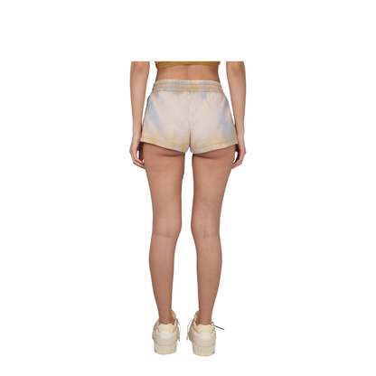 Tie Dye Cotton Shorts Beige Ice-Colored - Image 4