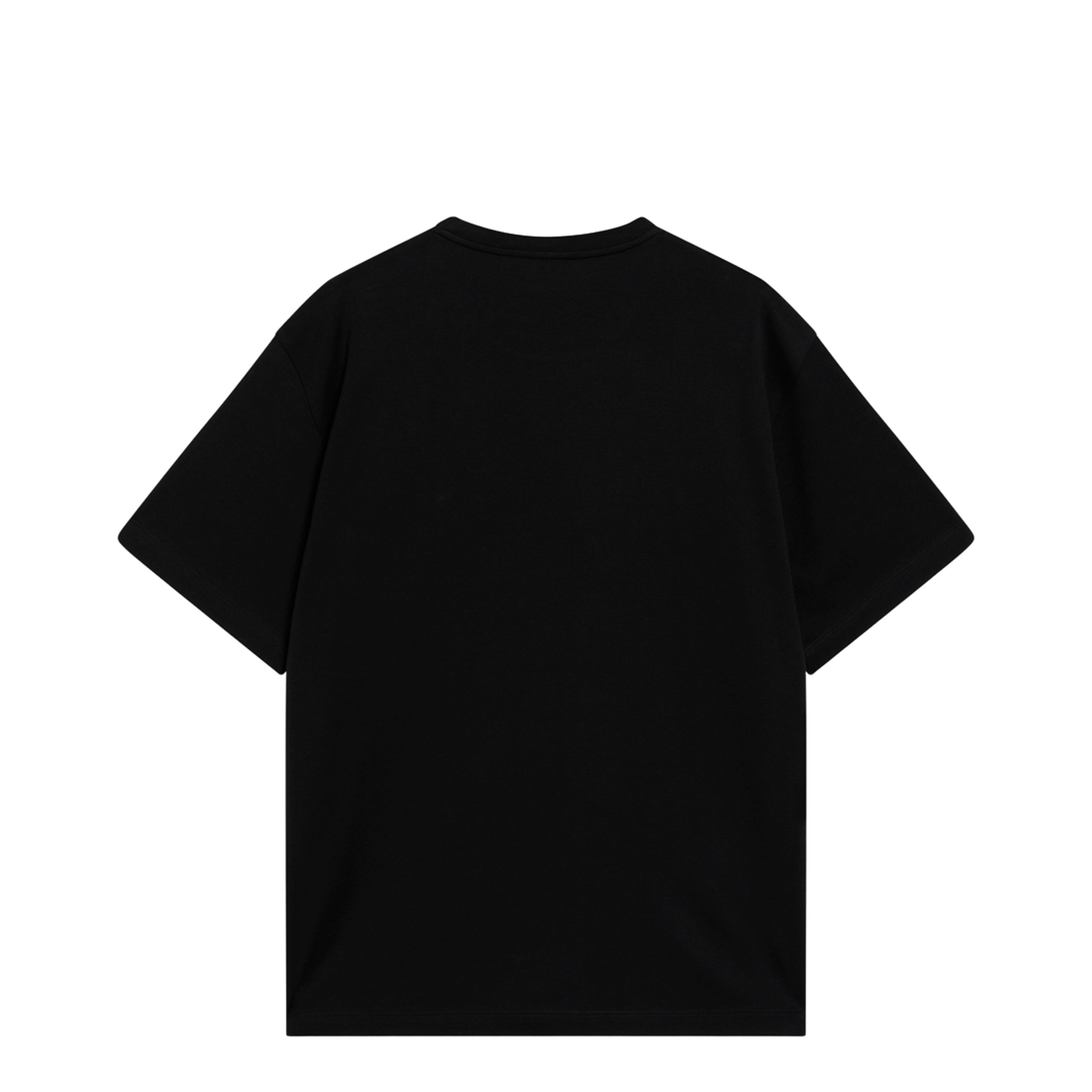 Boxy Cotton Crew-Neck T-Shirt in Black - Image 2