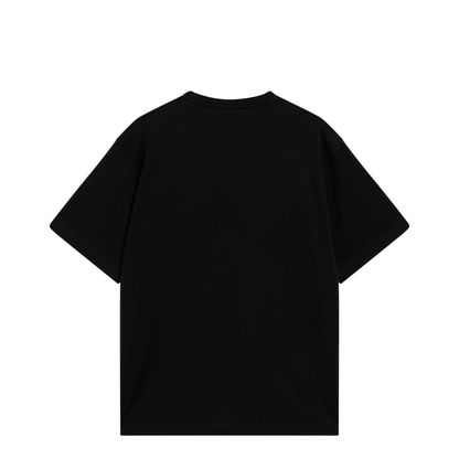 Boxy Cotton Crew-Neck T-Shirt in Black - Image 2