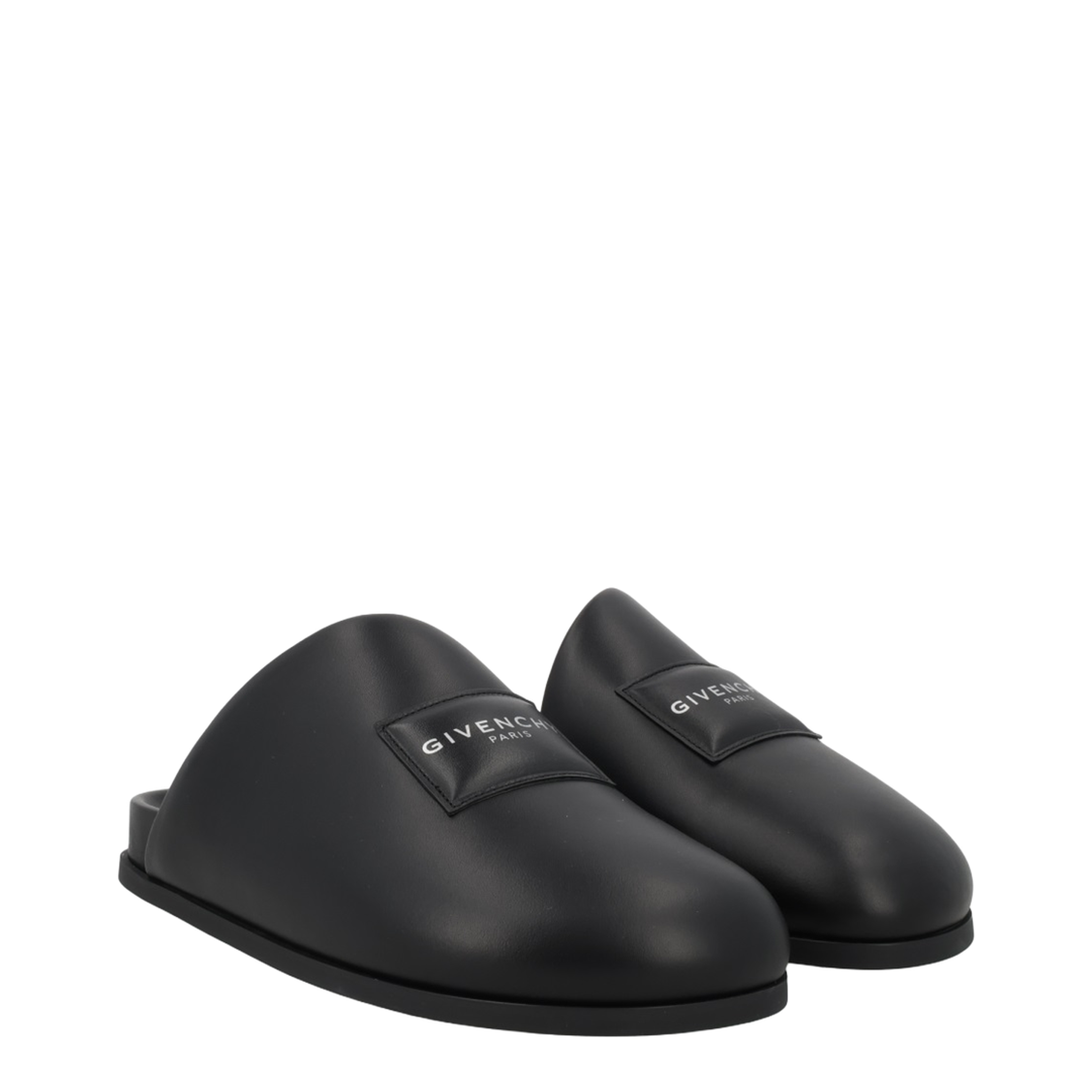 Black Leather Slippers - Image 2