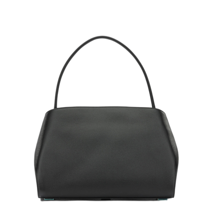 Hug Soft Medium Calfskin Shoulder Bag - Nero/Borgogna - Image 3