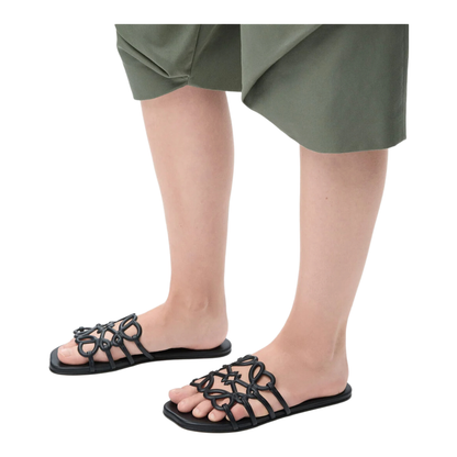 Petal Anagram Leather Sandals - Image 4