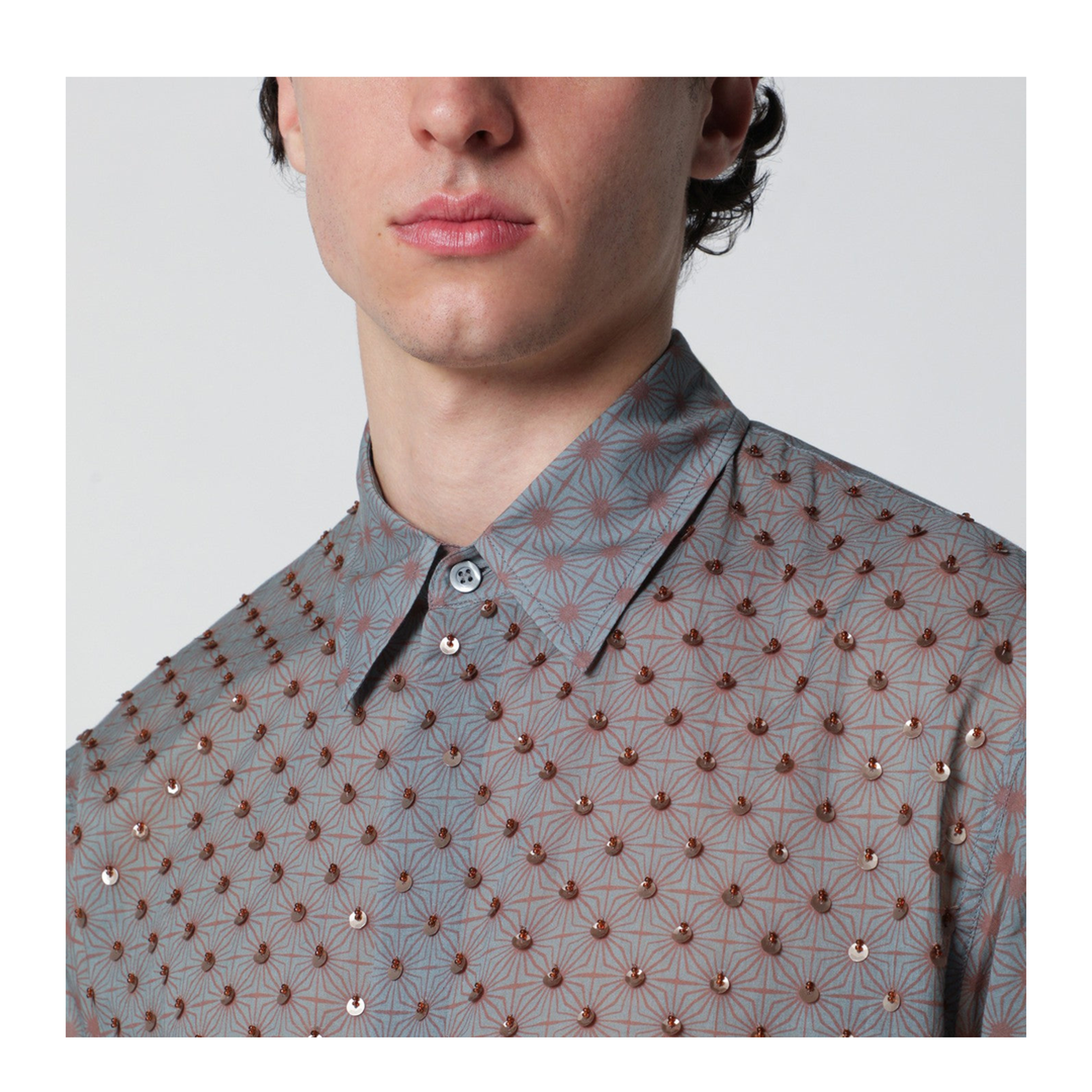 Grey Shirt with Sequins - Image 2