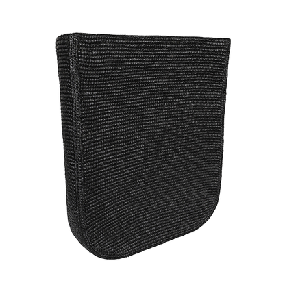 Lori Raffia Shoulder Bag - Black - Image 2