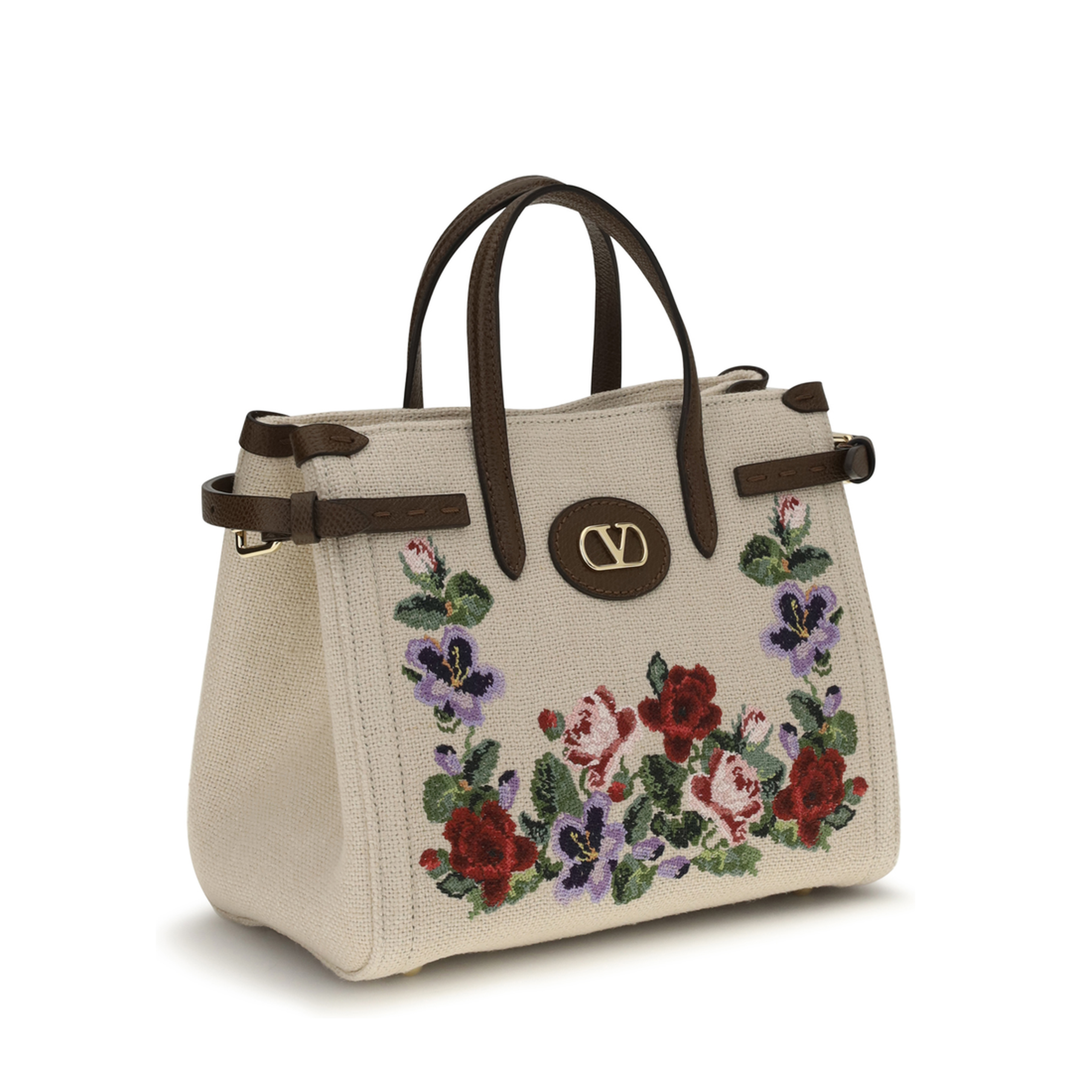 Antibes Mini Handbag in Embroidered Linen - Image 2