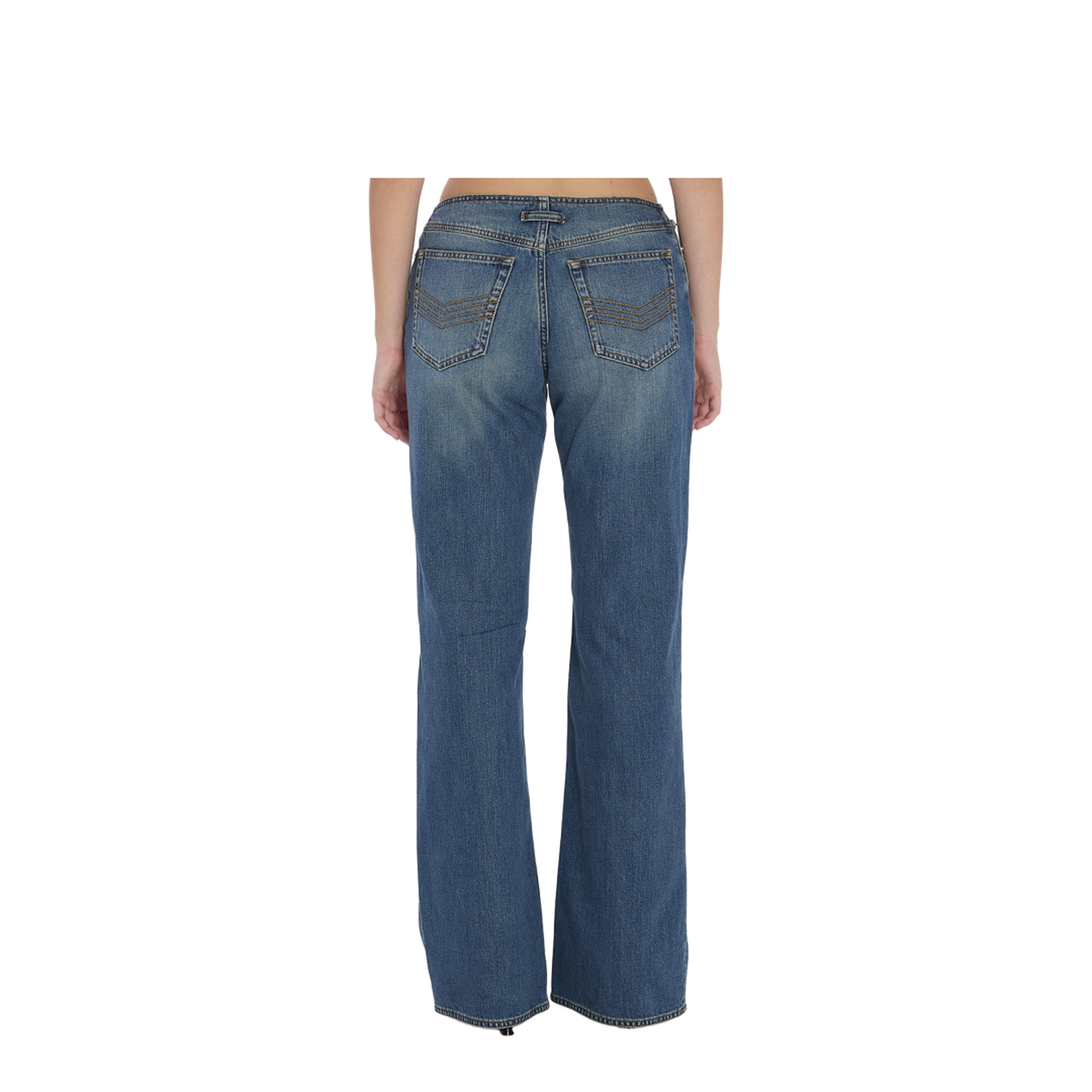 Denim Front Zipped Trousers - Image 4