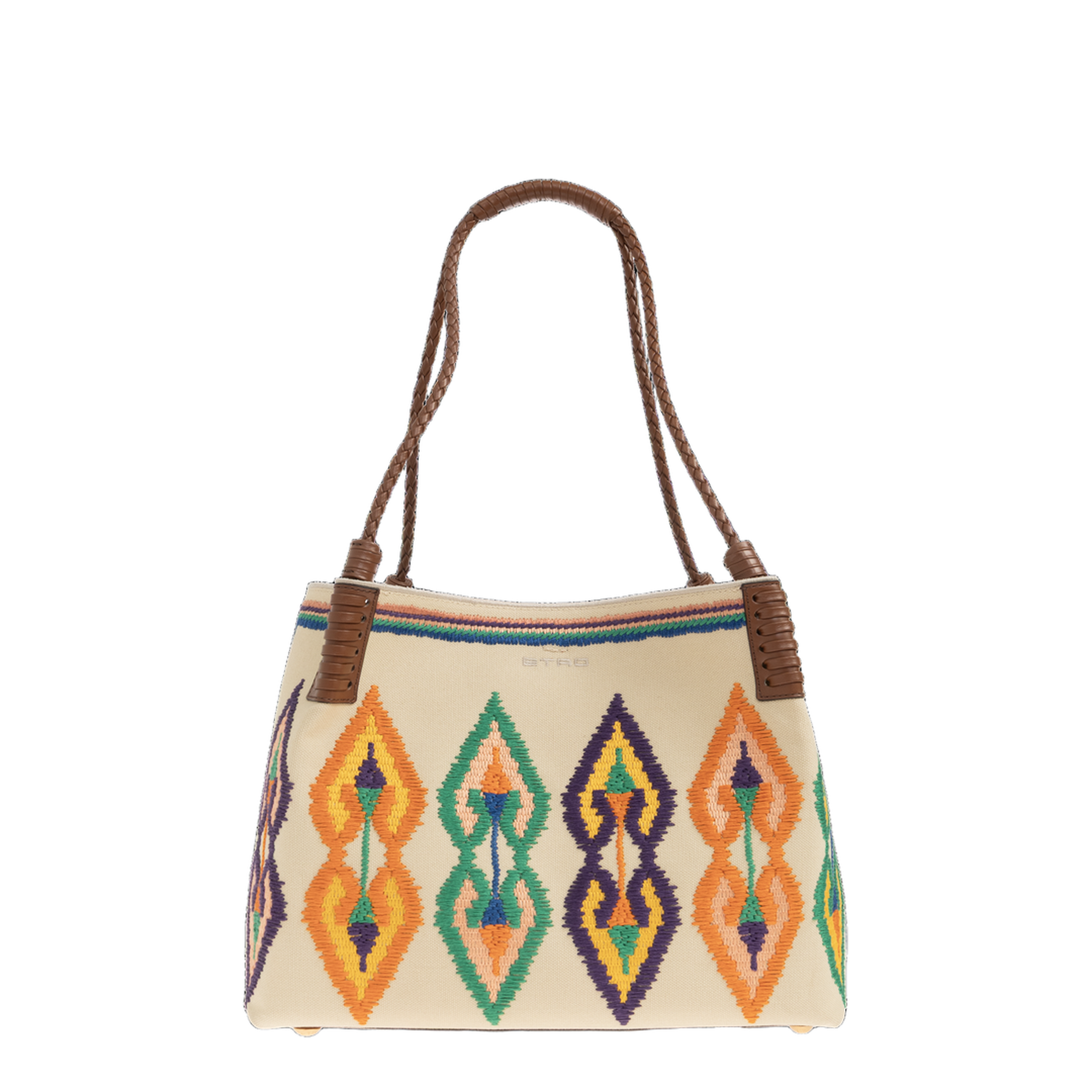 Shopper Bag Libra Medium Canvas with Embroidery - Image 4