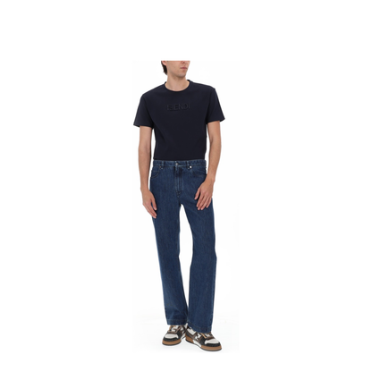 Blue Straight-Cut Jeans - Image 2