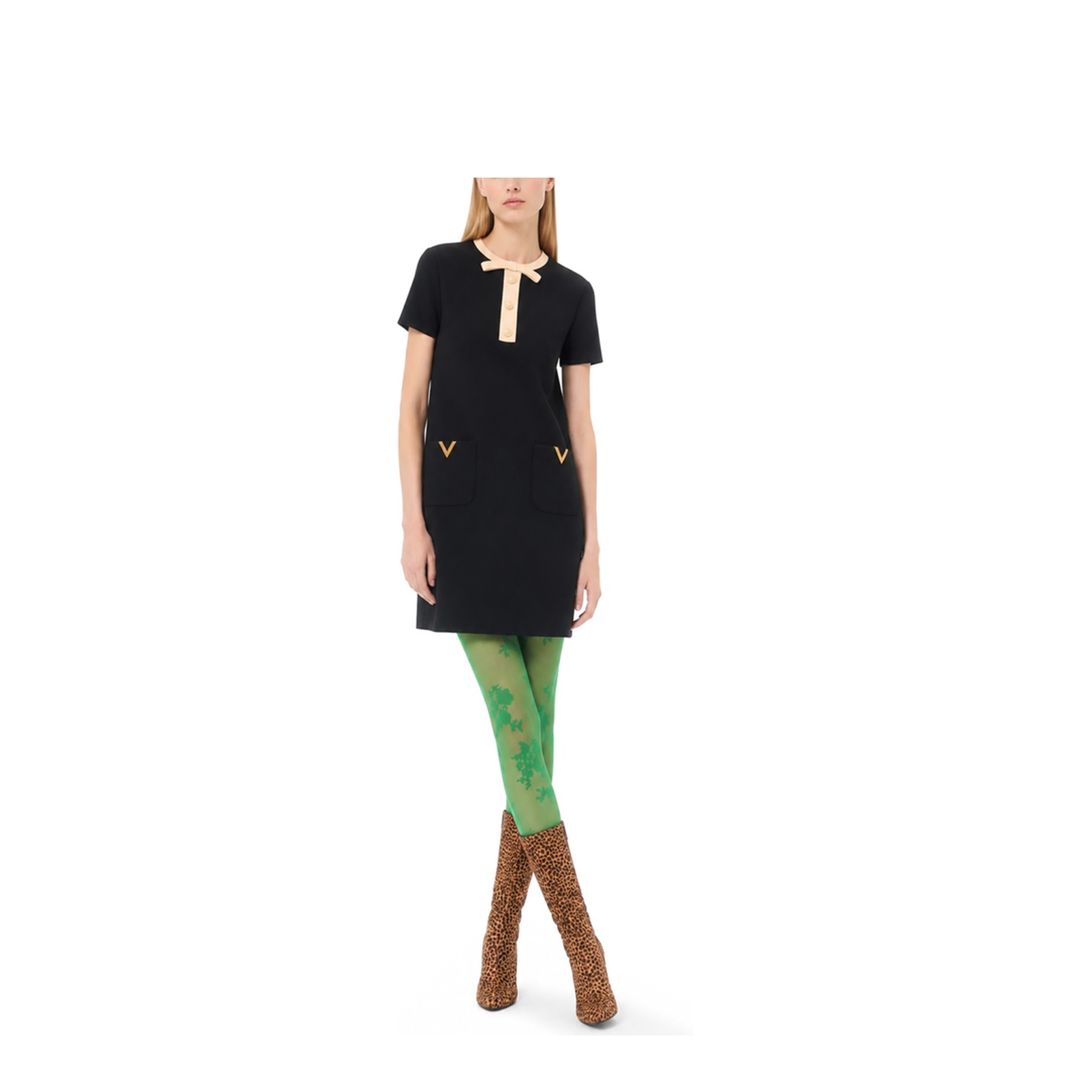 Wool and Silk Mini Dress - Image 2