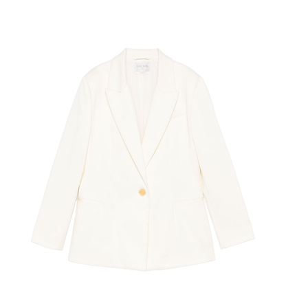 Cotton Single-Breasted Blazer Jacket - Image 1