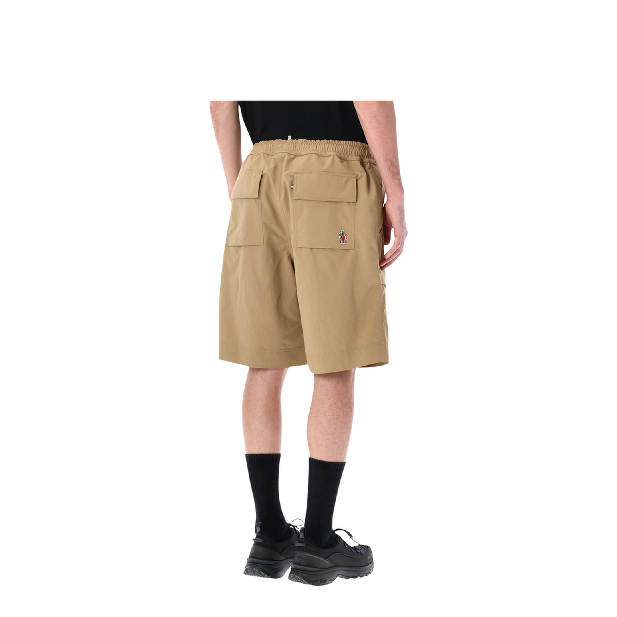 Beige Technical Froissé Bermuda Shorts - Image 2