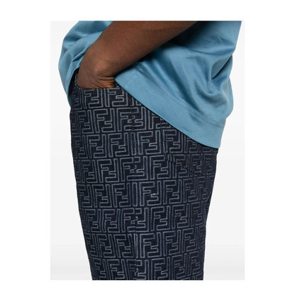 Jacquard Denim Shorts - Image 5