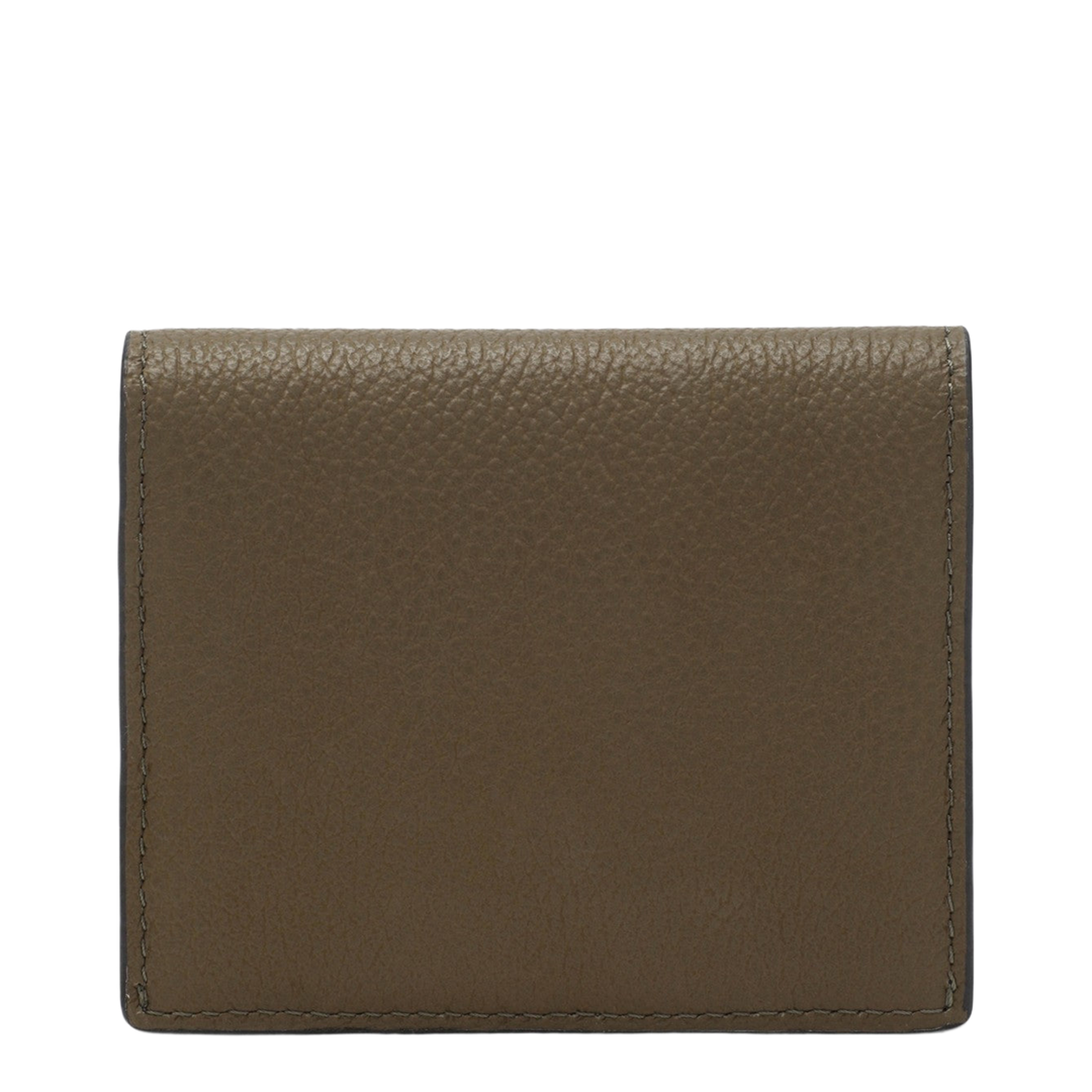 Taupe Grained-Leather T-Lock Card Holder - Image 2