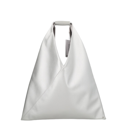 Medium Japanese Bag in Silver Eco-Leather - Image 1