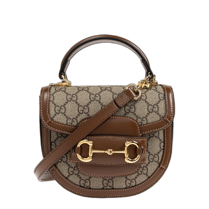 Horsebit 1955 Small Leather Shoulder Bag - Brown - Image 2