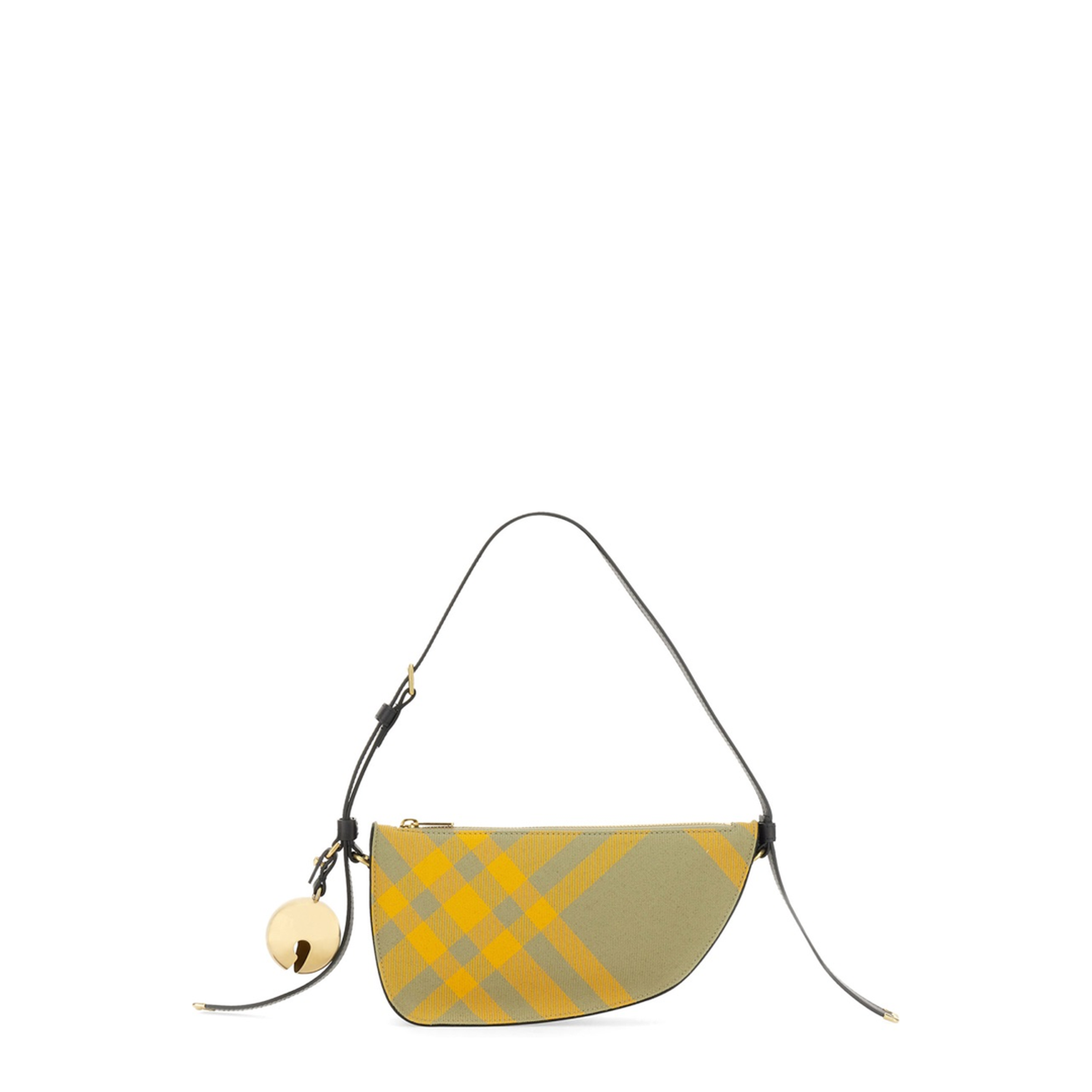 Embroidered Canvas Mini Shield Shoulder Bag - Image 1