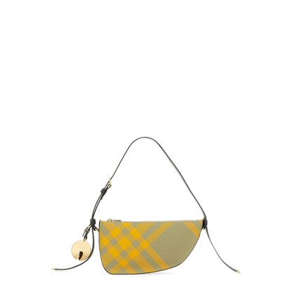 Embroidered Canvas Mini Shield Shoulder Bag - Image 1