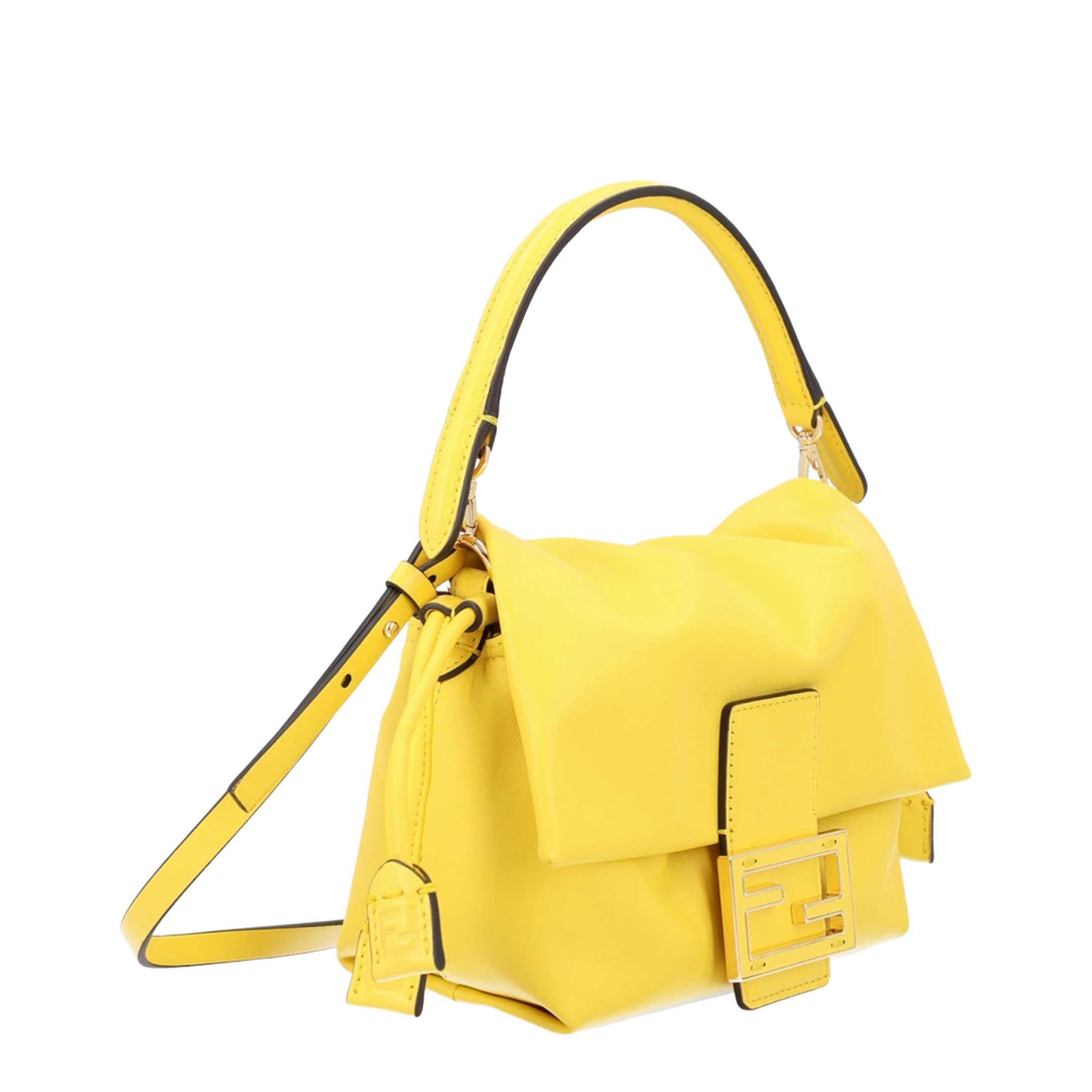 Mamma Baguette Small Lamb Leather Handbag - Giallo - Image 2