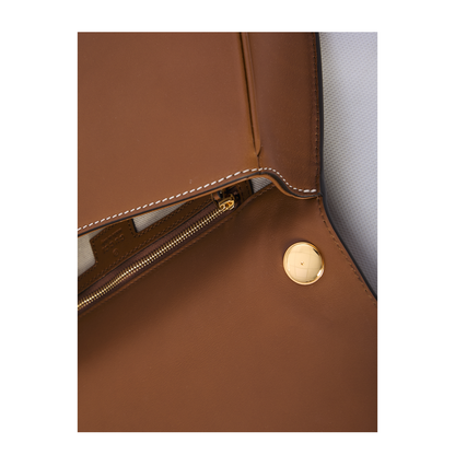 Blondie Large Leather Top Handle Bag - Tan - Image 5