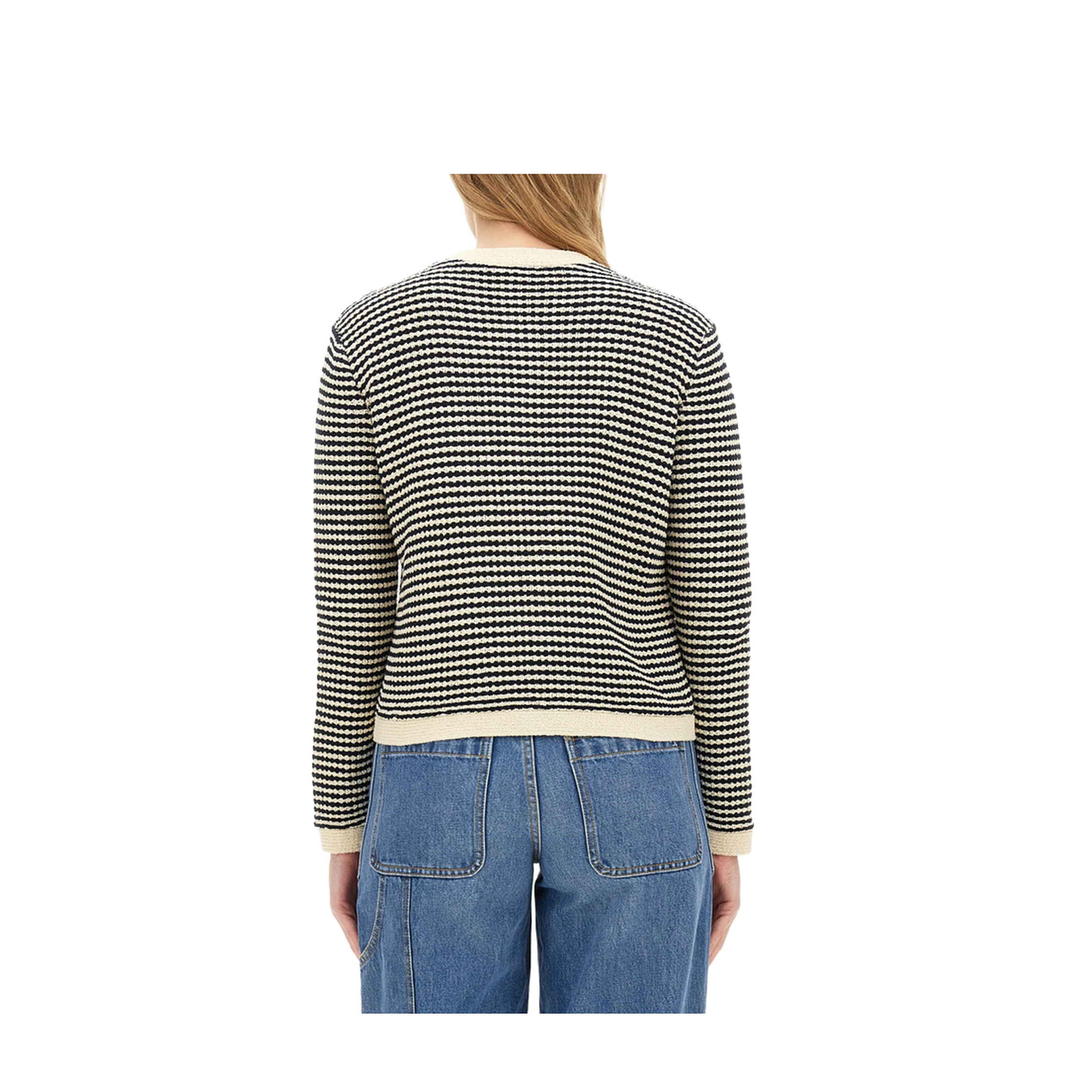 Kendra Contrasting-trim Striped Cardigan - Image 3