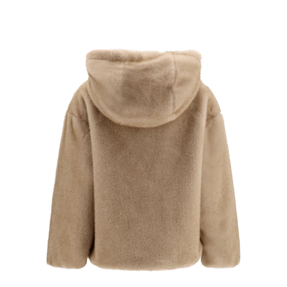 Hooded Jacket in Eco-Fur - Image 2