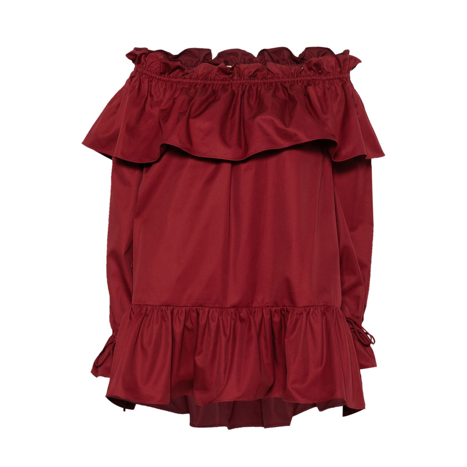Ruffled Dress in Cotton Twill - Image 1