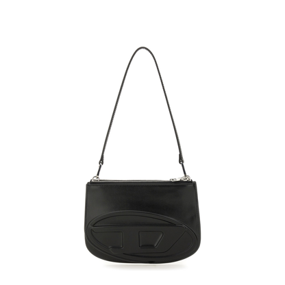 1DR Twin Calf Leather Shoulder Bag - Black - Image 2