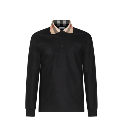 Beige Polo Shirt With Long Sleeves - Image 1