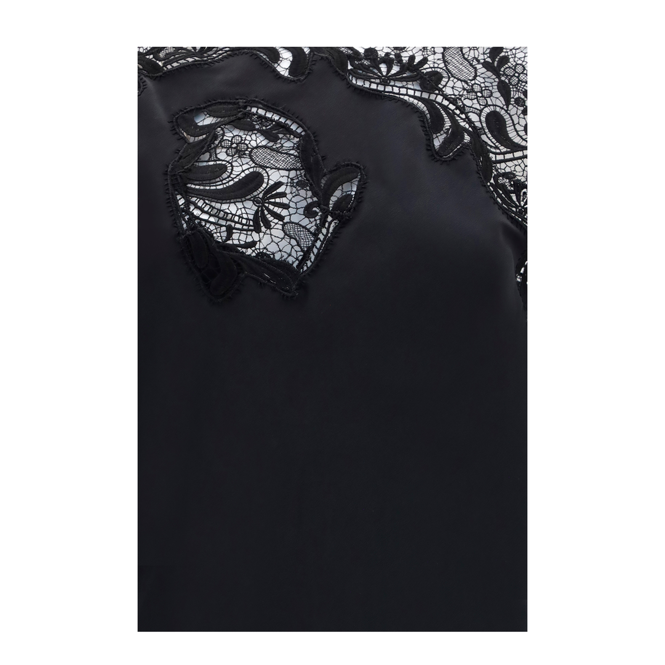 Silk Dress with Lace - Image 3