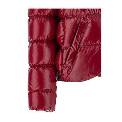 Cherry Pink Andro Hooded Short Down Jacket - Image 2