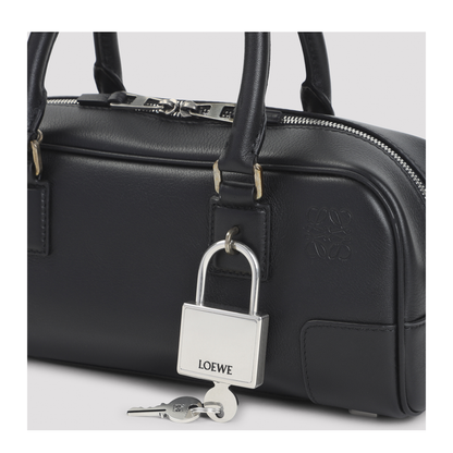 Amazona 23 Cropped Calfskin Shoulder Bag - Black - Image 5