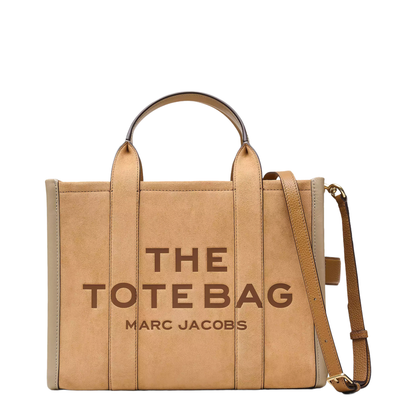Medium Suede Tote Bag - Beige - Image 5