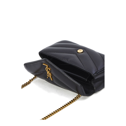 Loulou Mini Chain Bag in Black - Image 3