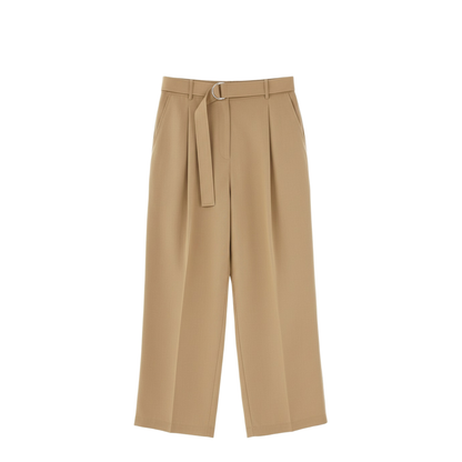 Belted Pleated Trousers - Image 1
