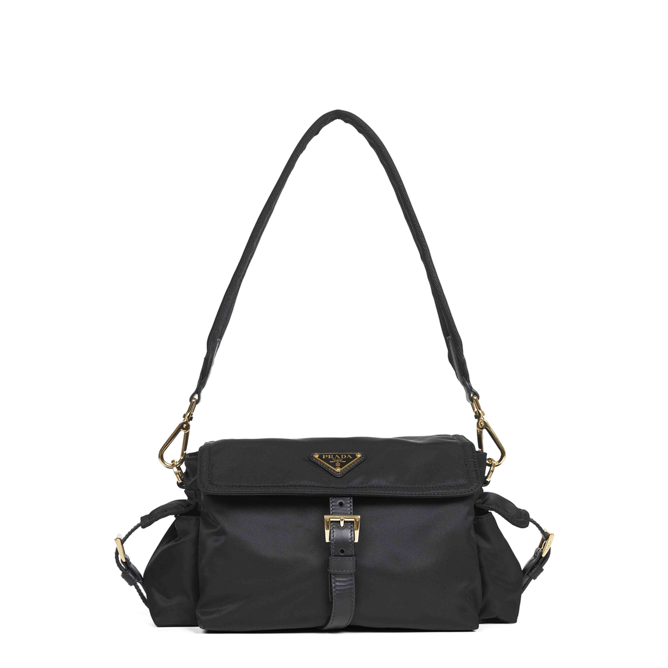 Explore Medium Re-Nylon Shoulder Bag - Nero - Image 1