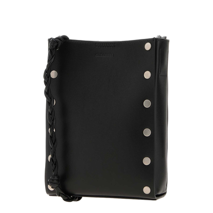Tangle Small Calf Leather Crossbody - Black - Image 3