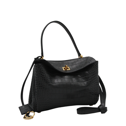 Rodeo Shoulder Bag In Crocodile-print Leather - Image 4