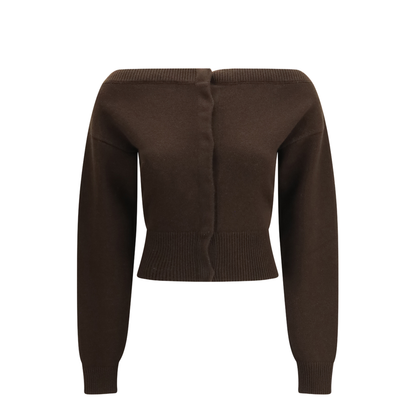 Soft Cashmere Open-Neck Shrunken Cardigan - Image 1