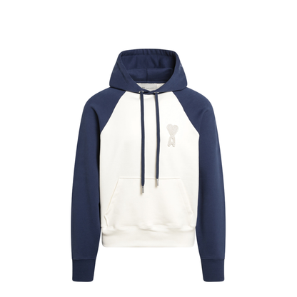 Hoodie in Cream/Blue - Image 1