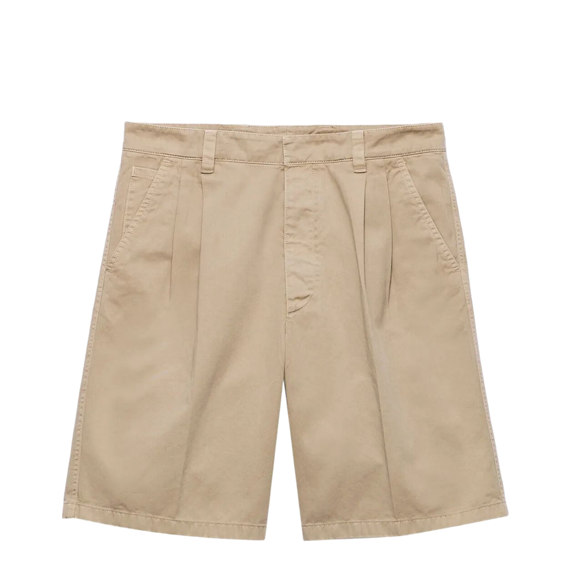 Vintage-Effect Cotton Bermudas - Image 1