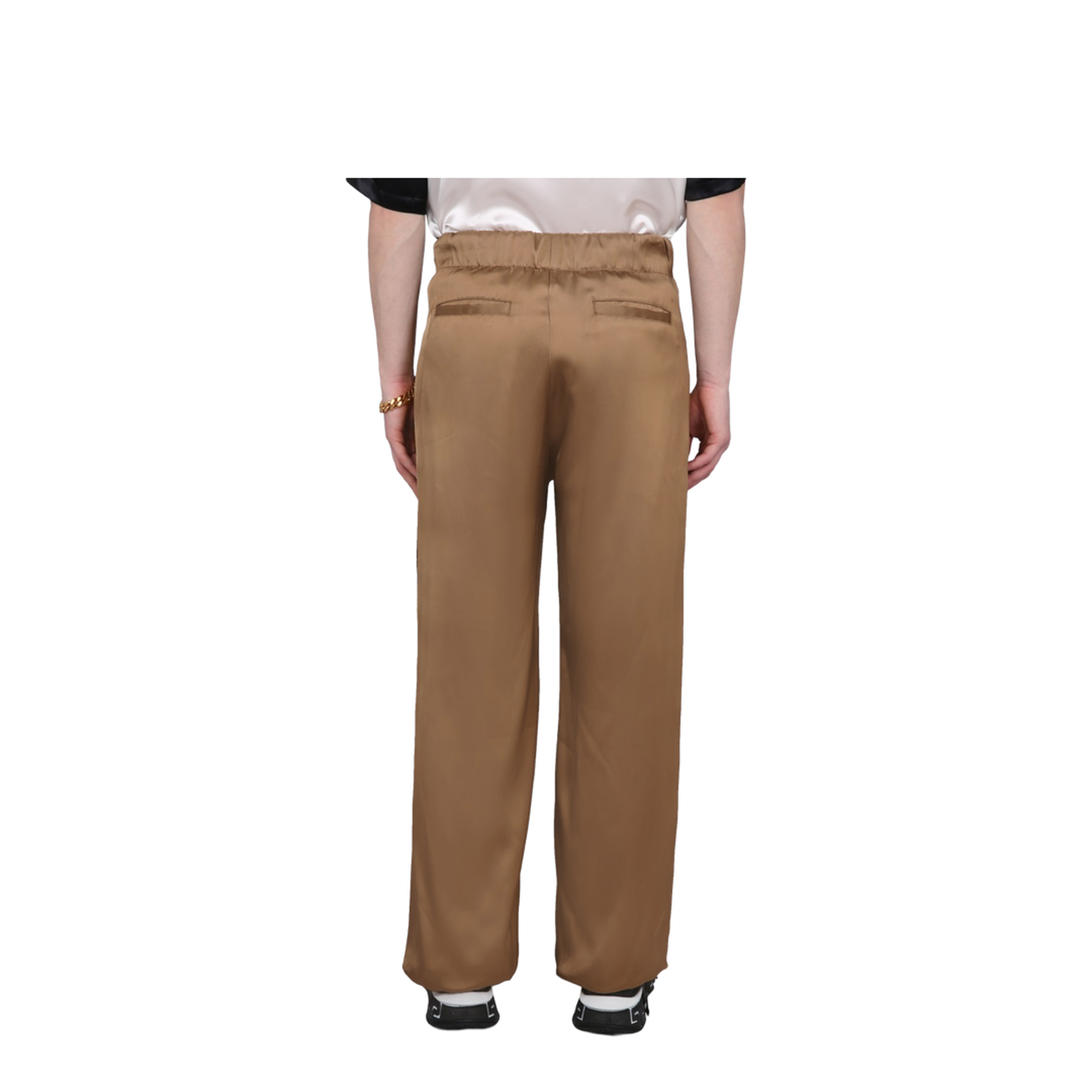 Barocco Print Track Pants Brown - Image 4