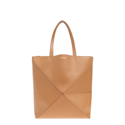 Puzzle Fold XL Tote Bag Leather Brown - Image 1