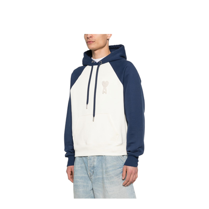 Hoodie in Cream/Blue - Image 5