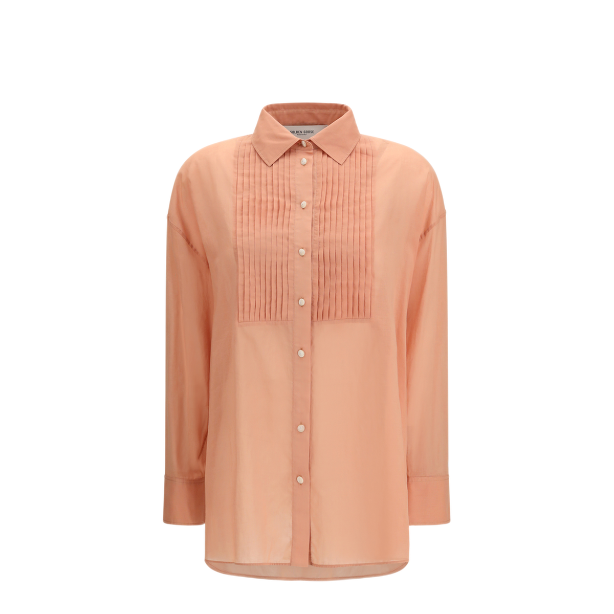 Oversized Shirt In Cotton With Pleated Bib - Image 1