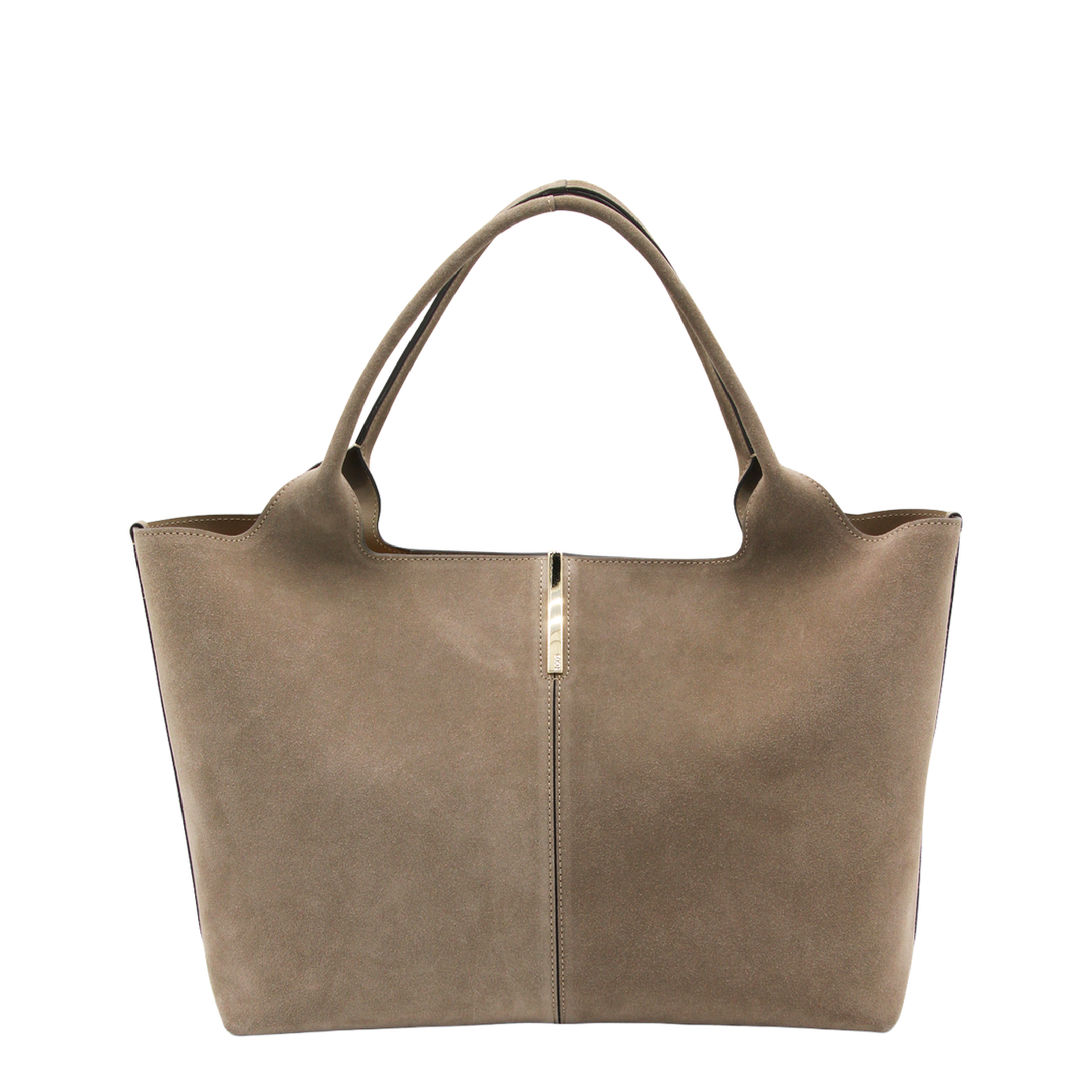 Medium Small Suede Shopping Bag - Beige - Image 1