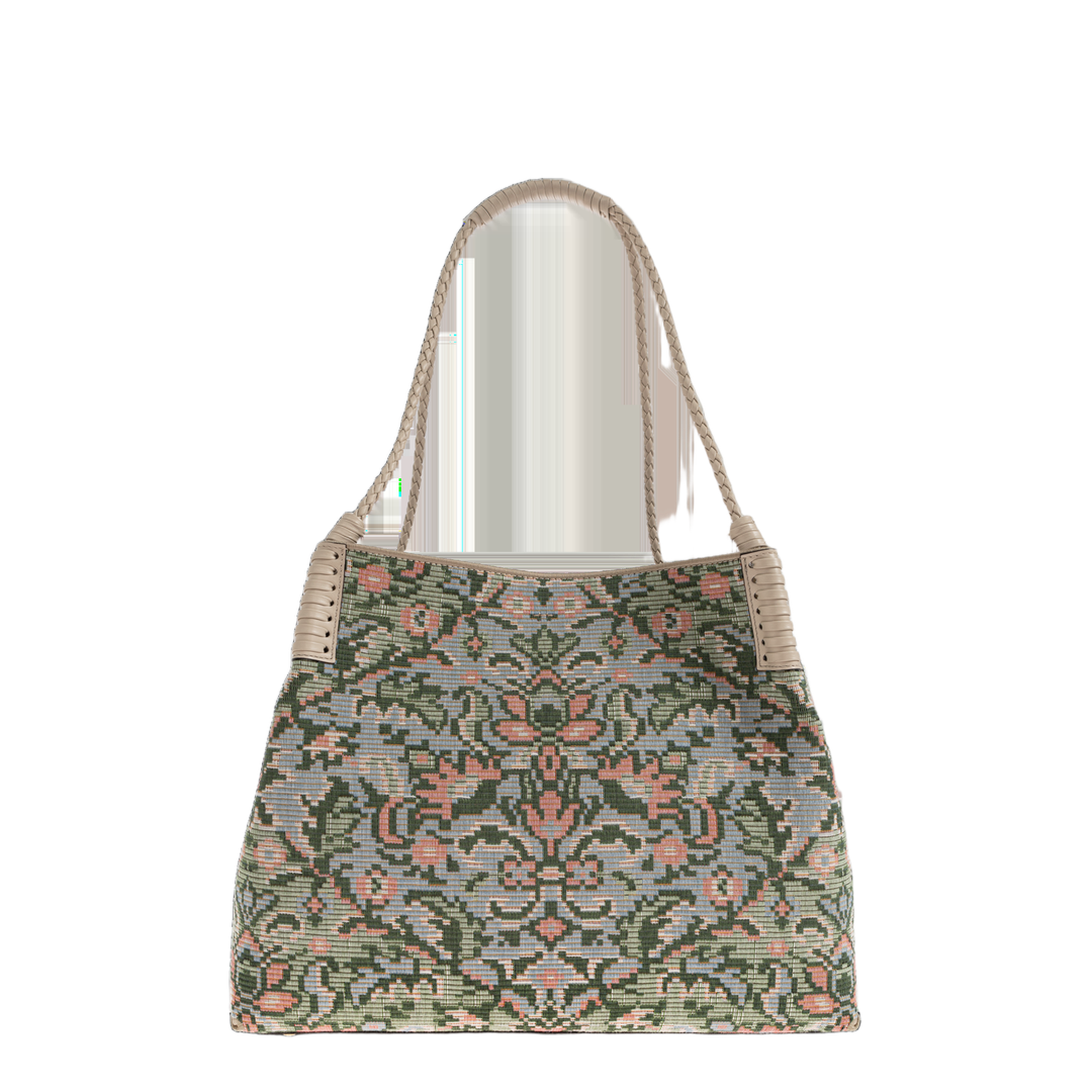 Libra Large Tapestry Jacquard Shopper Tote - Blue - Image 3