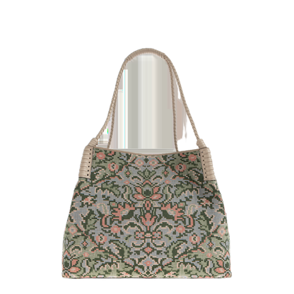 Libra Large Tapestry Jacquard Shopper Tote - Blue - Image 3