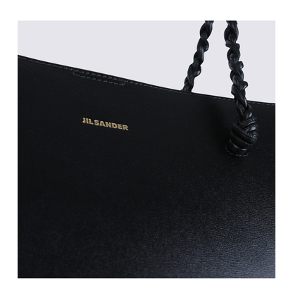 Tangle Tote Bag in Calf Leather - Black - Image 8