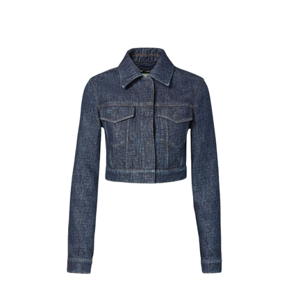 Cropped Denim Jacket - Image 1